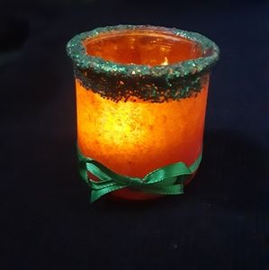 SET OF 4 Tea-light candle holders. Multiple colors, glitter, cute